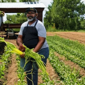 Artistic representation for These small Black - owned farms are growing crops with the climate in mind.