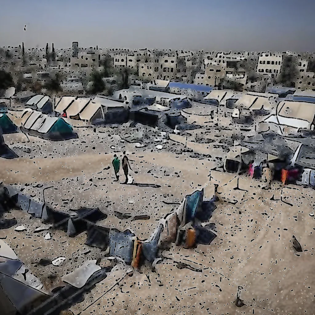 You are currently viewing An Israeli strike on a Gaza humanitarian zone tent camp kills at least 40 people , Palestinians say. 
        
 

**This is the article content I have.**
 
 “`