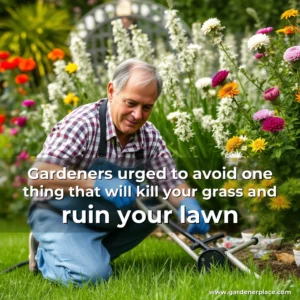 Artistic representation for Gardeners urged to avoid one thing that will kill your grass and ruin your lawn